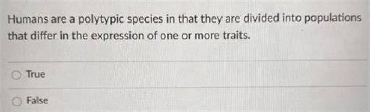Are humans a Polytypic species?