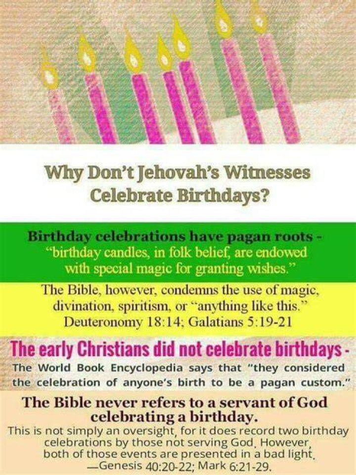 Can you say happy birthday to a Jehovah Witness?
