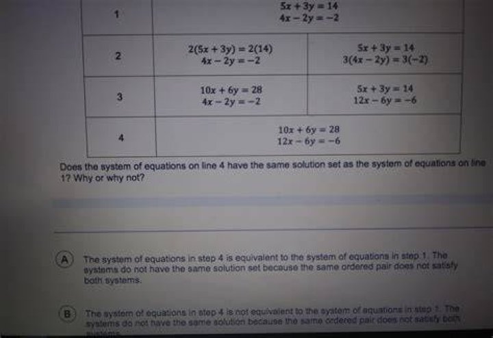 Does the system of equations on line 4?