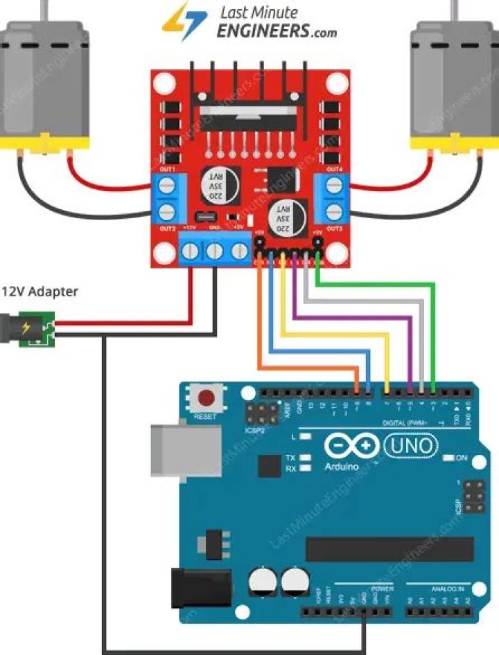 How do I connect Arduino to motor driver?
