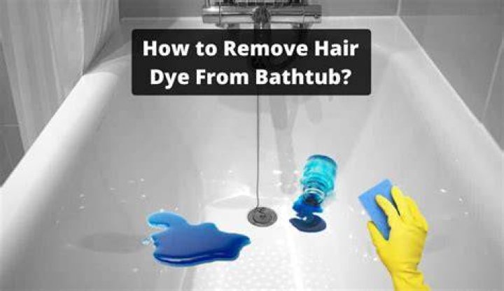 How do I get hair dye off my bathroom floor?