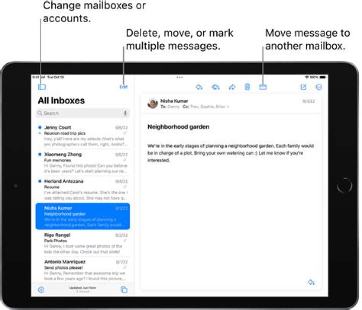 How do I send an email from my Apple iPad?