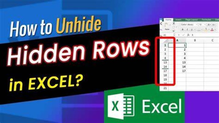How do I unhide rows in Excel for Mac?