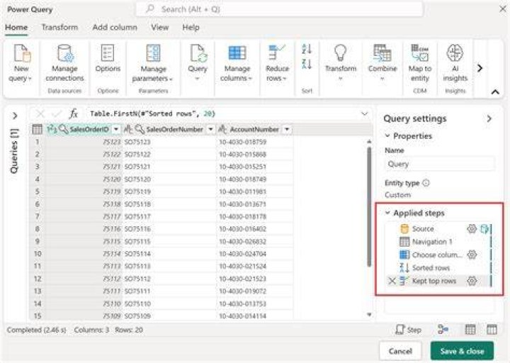 How do you write a query in power query?