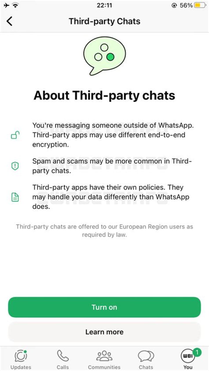 Is WhatsApp a third party app?
