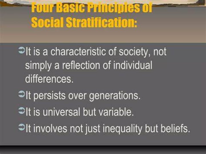 What are the four principles of stratification?