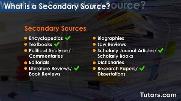 What counts as a secondary source?