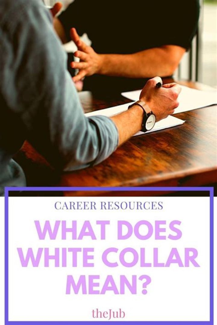 What does a white collar job mean?
