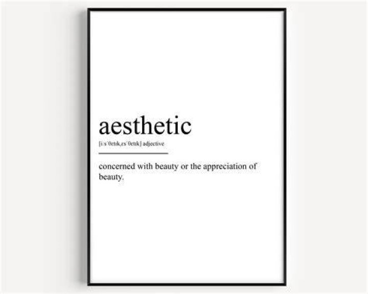 What does being aesthetic mean?