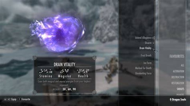 What does drain vitality do?