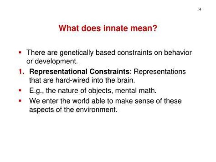 What does innate value mean?