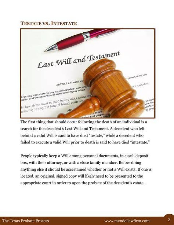 What is decedent died testate?