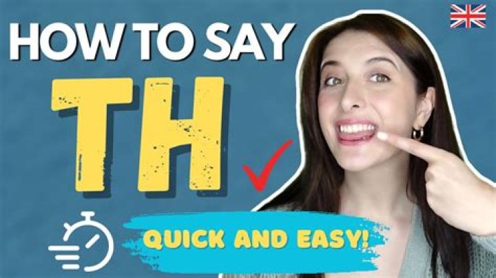 What is it called when you can't pronounce th?