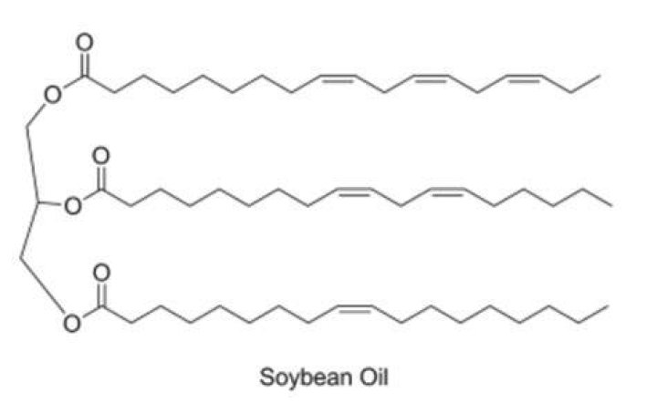 What is the chemical formula for soybean oil?