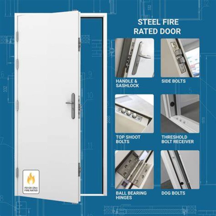 What is the fire rating of a steel door?